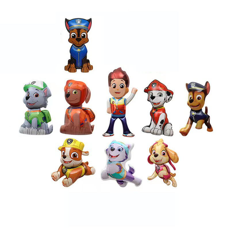 Officially Licensed Paw Patrol Aluminum Foil Balloons, Wholesale Cartoon Designs for Kids' First Birthday & Party Scene Decorations