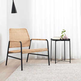 户外藤编桌椅民宿酒店庭院防水防晒室外花园露天设计师藤艺休闲椅