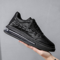 2024 Spring New Height Increase McQueen Air Cushion White Sneakers Men's Board Shoes Korean Style Student Casual Sports Shoes 