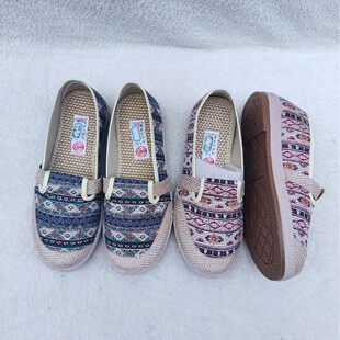 2025 Spring and Autumn Old Beijing Cloth Shoes for Mothers, Middle-Aged and Elderly Linen Shoes with Rubber Soles, Casual Versatile Cloth Shoes