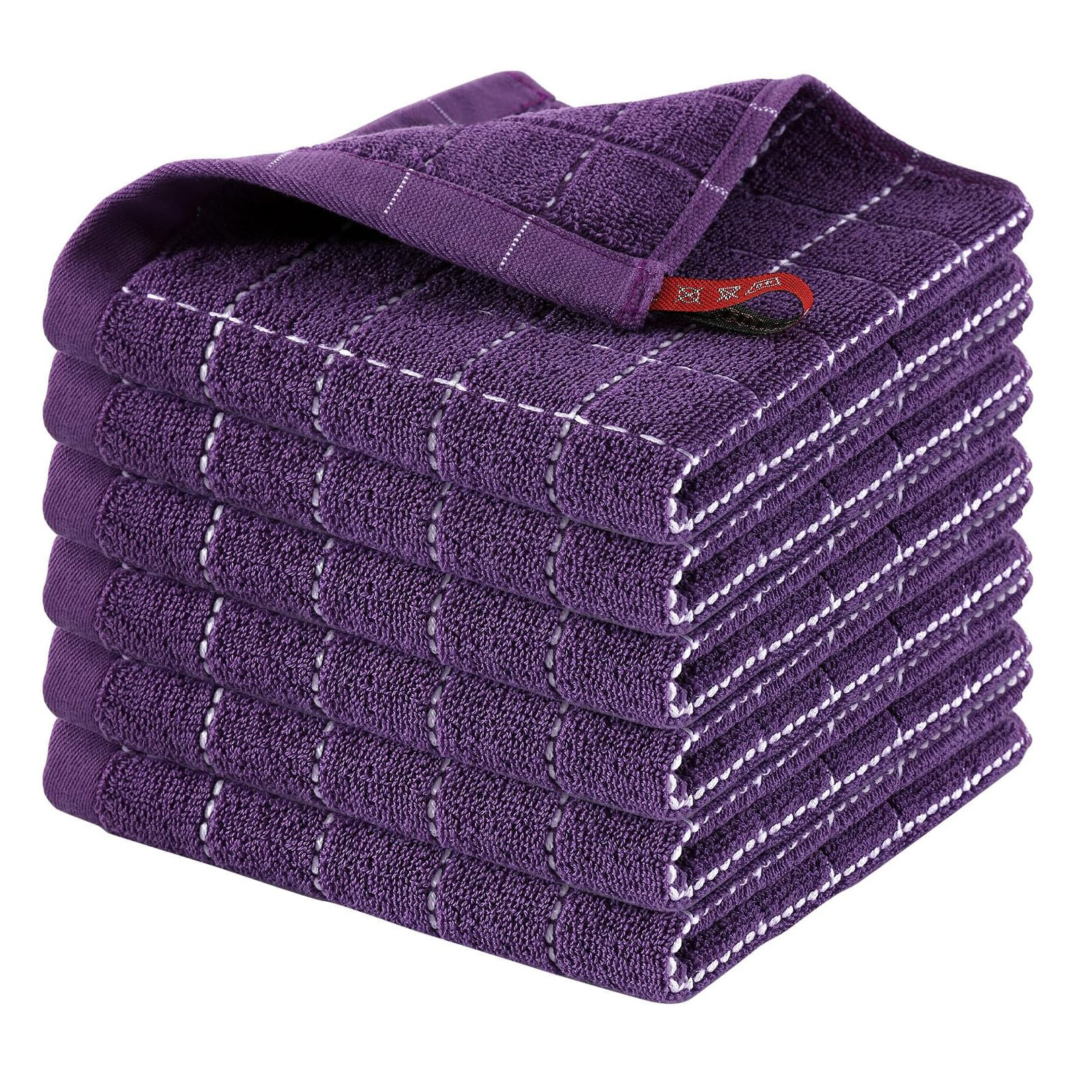 Fabricantes al por mayor toallas de platos de cocina algodón cuadrado transfronterizo amazon caliente toallas cuadradas suaves absorción de agua