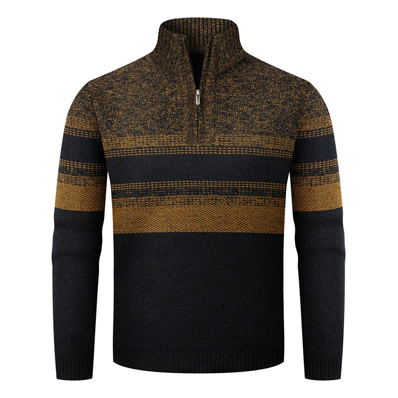 Comercio exterior ropa de hombre encapuchada de invierno más vello engrosado suéter de manga larga cuadrilátero juvenil coreano cardigán de hombre camisa de punto