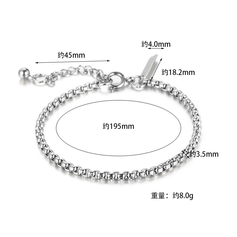 Bracelet En Acier Titane Mince De Personnalité Simple De Mode Coréenne display picture 1