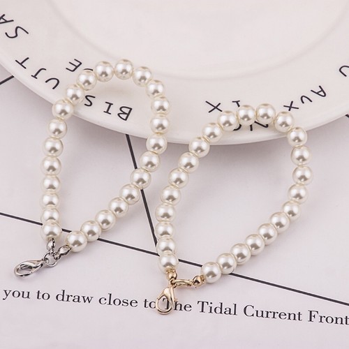 DIY faux pearl short chain, handbag pearl chain accessories, pom-pom phone case, keychain, pendant, wholesale jewelry