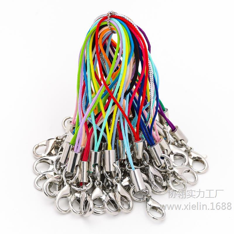 挂链带短款饰品配件挂绳金属圈手机链龙虾扣吊饰钥匙u盘挂绳活扣