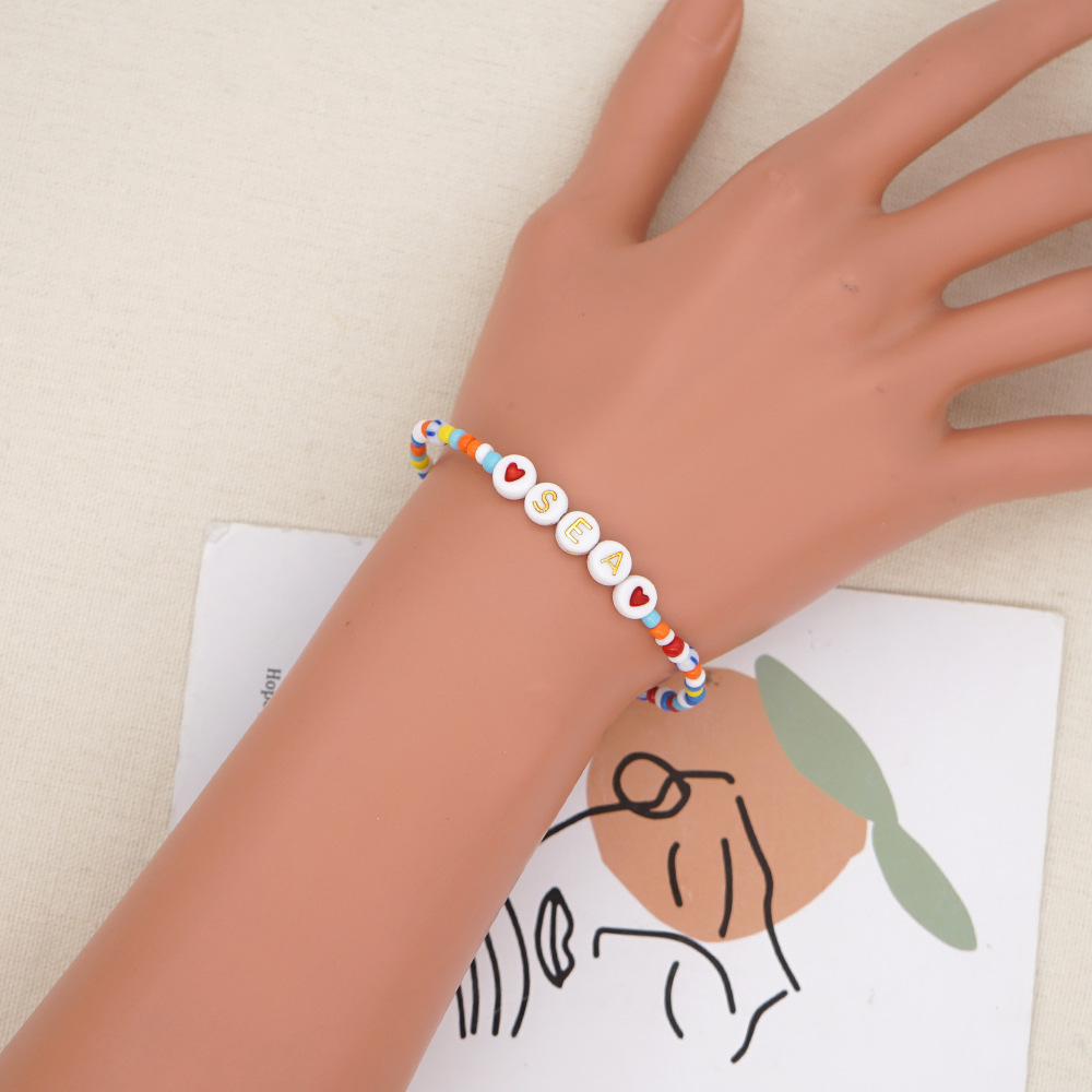 Bohemian Rainbow Bead Bracelet