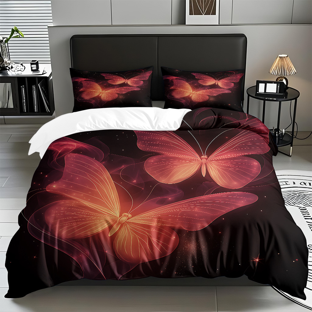 Butterfly series digital print edredón comercio electrónico transfronterizo preferido fuente fábrica adaptada modo TEMU / JIT