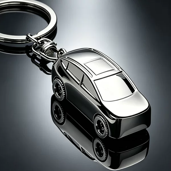 In-Stock Zinc Alloy Realistic Car Pendant Suv 3D Car Keychain Pendant Men's Business Style Gift