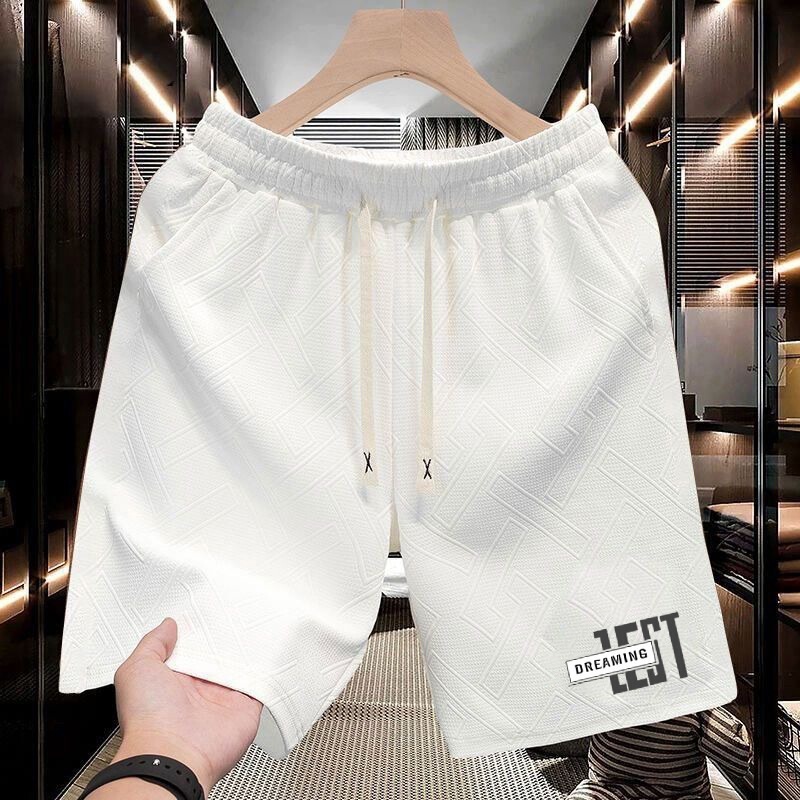Trendy Summer Men's Sports Shorts, Loose Casual Pants, Versatile Five-Point Shorts, Trendy American-Style Jacquard Straight Shorts Trendy Summer Men's Sports Shorts, Loose Casual Pants, Versatile Five-Point Shorts, Trendy American-Style Jacquard Straight Shorts