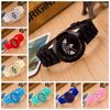 Shopee hot -selling fashion jelly color silicone watches simple triple four leaf grass student watches VOVA explosion watch