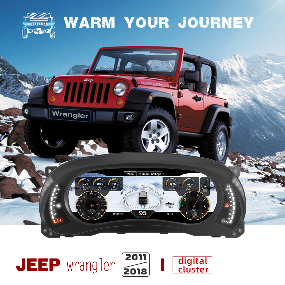 Suitable for Jeep Wrangler 2007-2023, Modified and Upgraded Full Lcd Instrument Panel