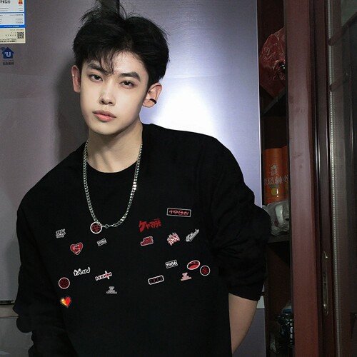 National fashion brand American retro printed round-collar sweater for men and women spring and autumn couples loose large size handsome all-match top