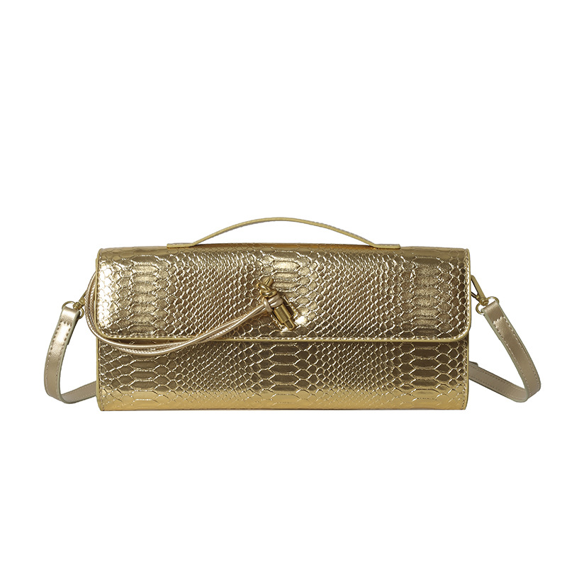 Nuevo cross-border cocodrilo de hombro bolso nicho de alto nivel horizontal bolso de cena de mano bolso de mujer