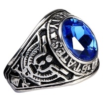 跨境热卖欧美合金指环手饰 美国大兵复古老鹰戒指Temu一件代发