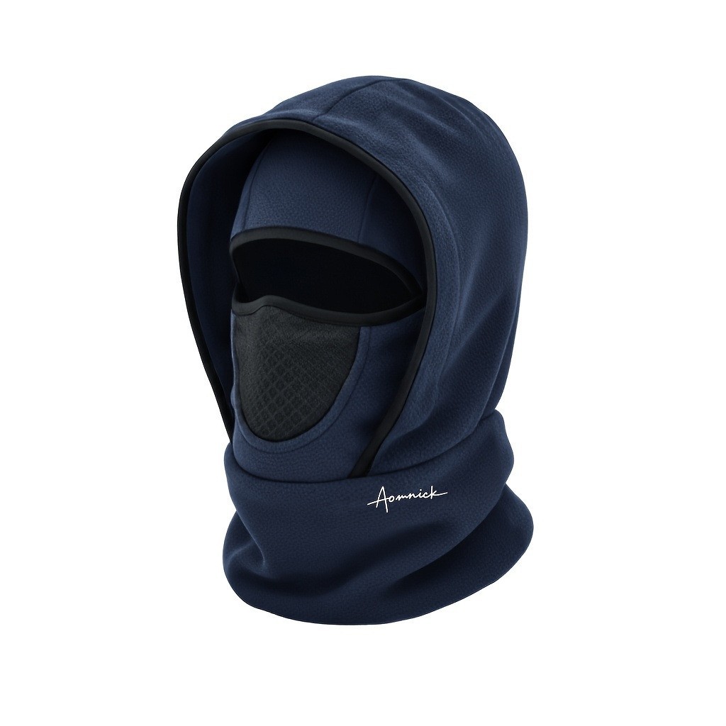 Gorro Balaclava Integrado Térmico de Poliéster Cortavientos para Ciclismo en Invierno