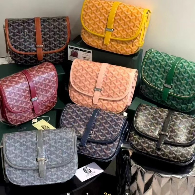 Goyard Goya's New Dog Tooth Saddle Bag Goyard Messenger Bag Single Shoulder Crossbody Simple and Versatile Unisex