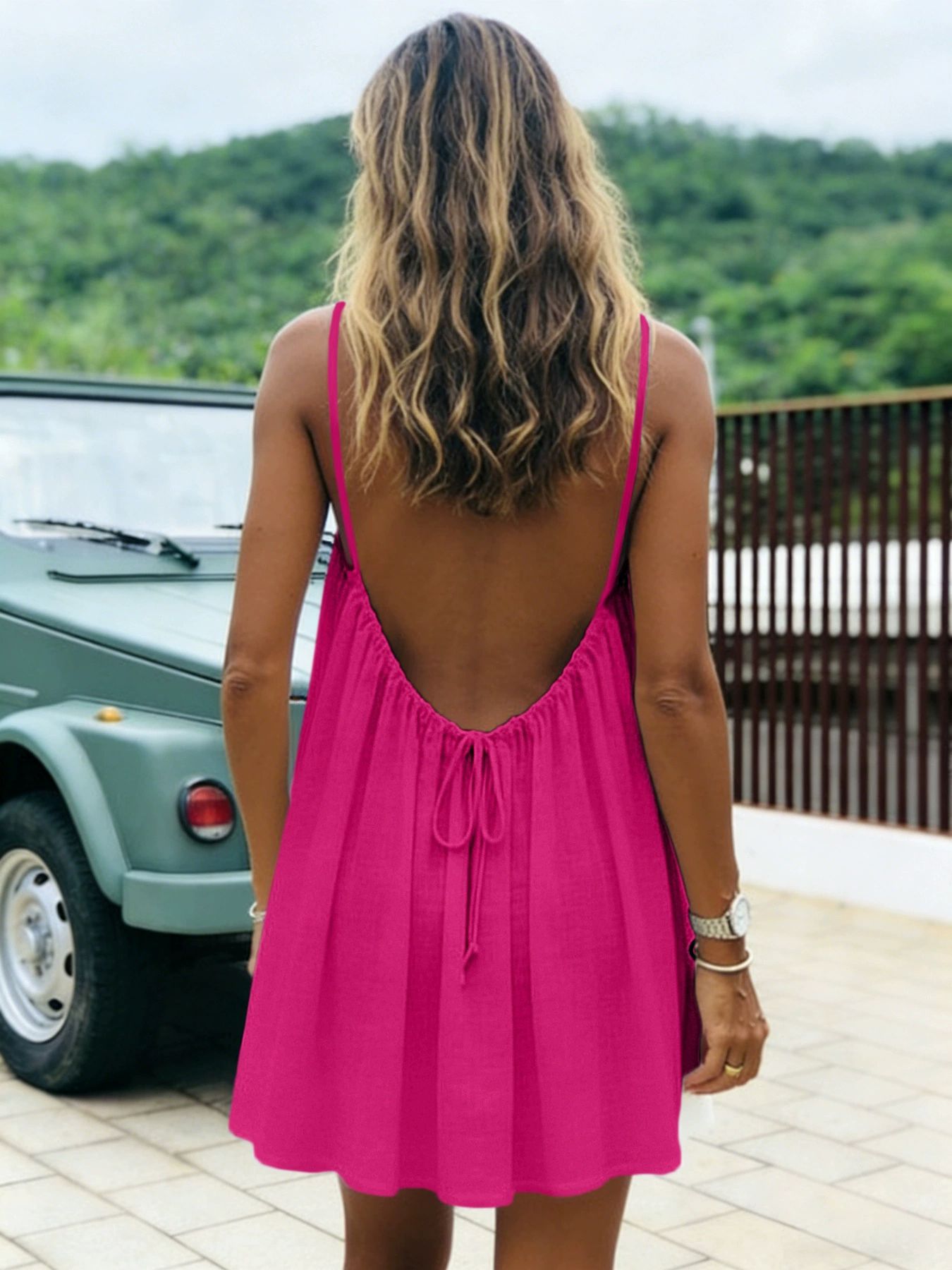 진달래 핑크 - 숏 기장