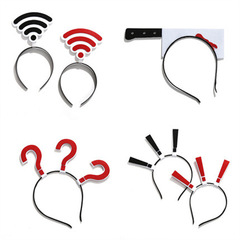 王子文同款搞怪創意菜刀發箍女文字頭箍簡約個性問號發卡夾子頭飾