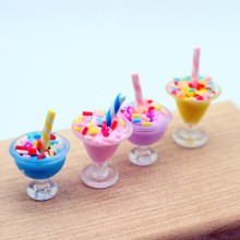 Dollhouse娃娃屋大号奶油冰淇淋微缩食玩套餐OB1模型拍摄道具布景