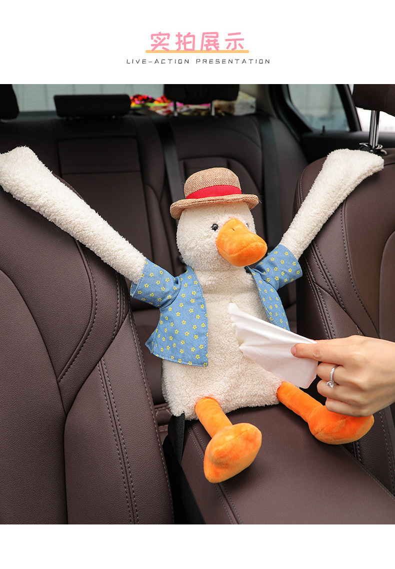 Car-Mounted Tissue Box Hanging Style Trendy Car Tissue Box for Women in the Car Creative Cute Doll Napkin Holder