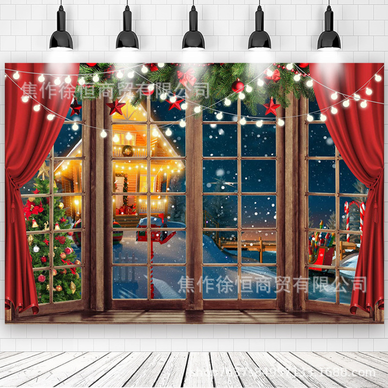 Amazon temu ホットセール新年とクリスマス背景布バナーメリークリスマスパーティー装飾小道具旗布|undefined