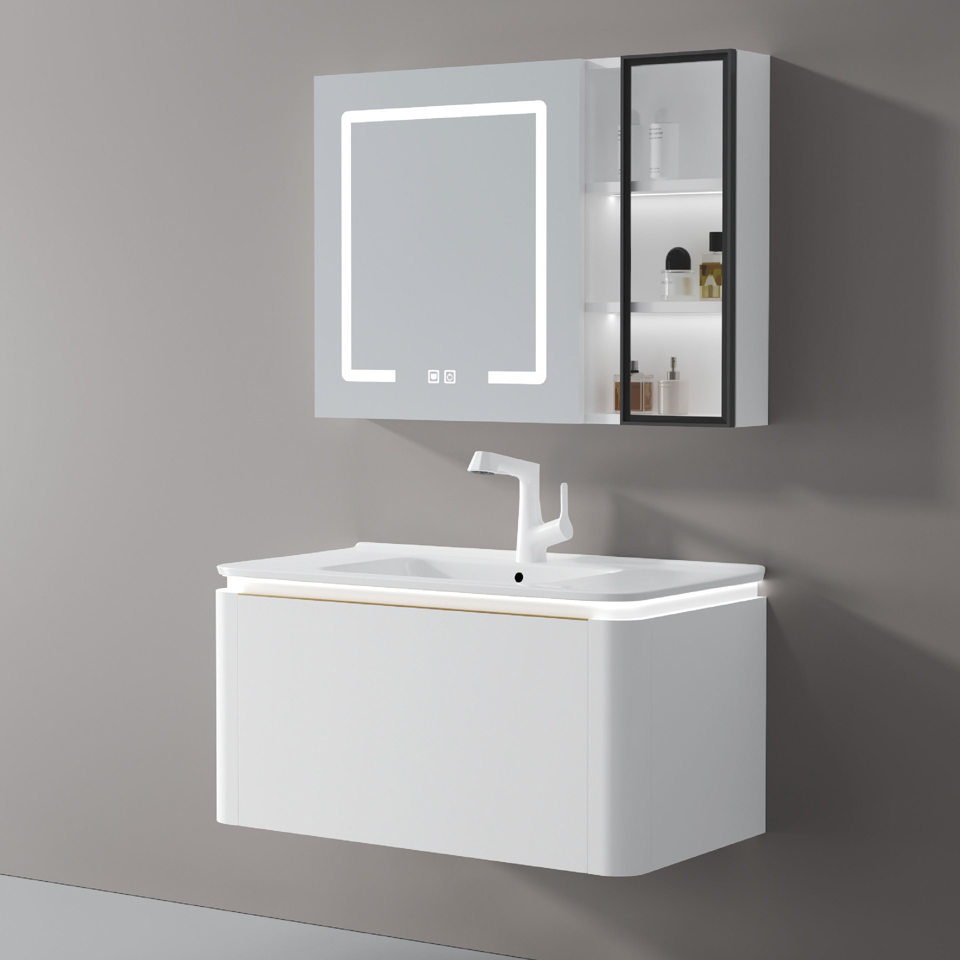 Cerámica moderna simple una bañera gabinete de baño lavabo gabinete de lavabo combinado lavabo de dormitorio
