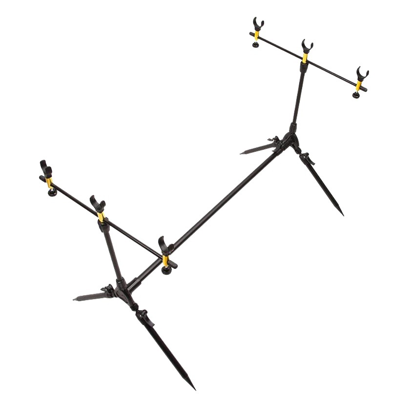 Popular Cross-border Fishing Rod Bracket European-style Metal Fishing Rod Frame Folding Bracket Dual-purpose Battery Rod Frame Ground Inserting Battery