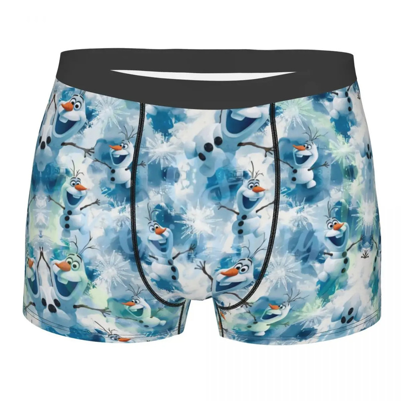 Frozen Anime Boxer Briefs Printed Shorts Men's Elsa Anna Cartoon Underwear Fun Underwear