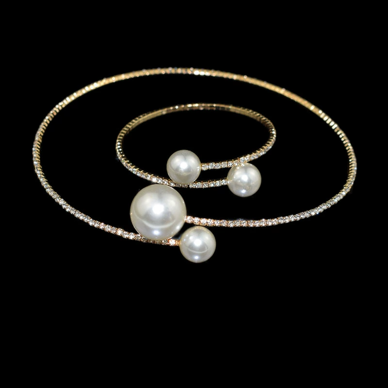 Accessory for bride, choker, bracelet, earrings, set, necklace, chain, gold and silver