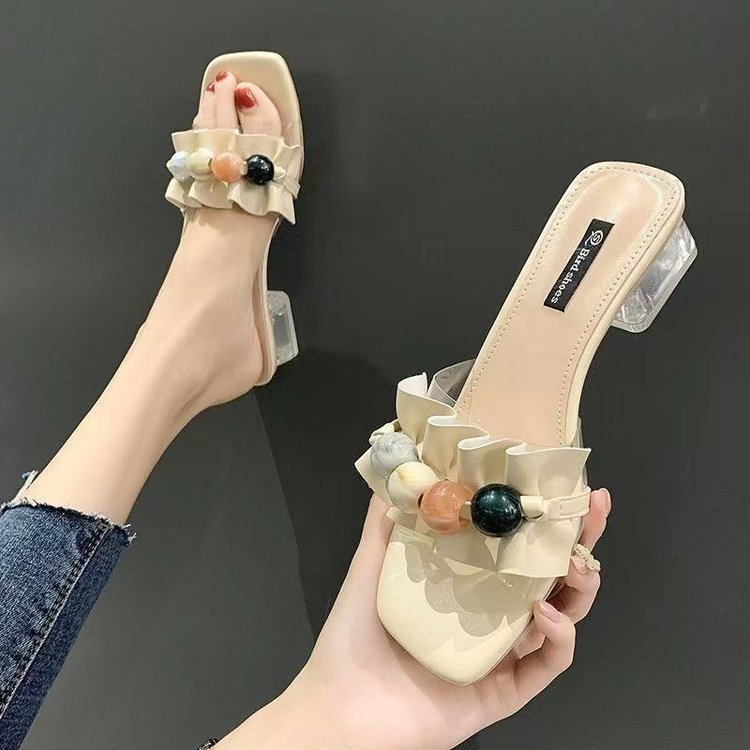 Sandalias de Tacón Bajo para Mujer de PU Antideslizantes para Verano image 2
