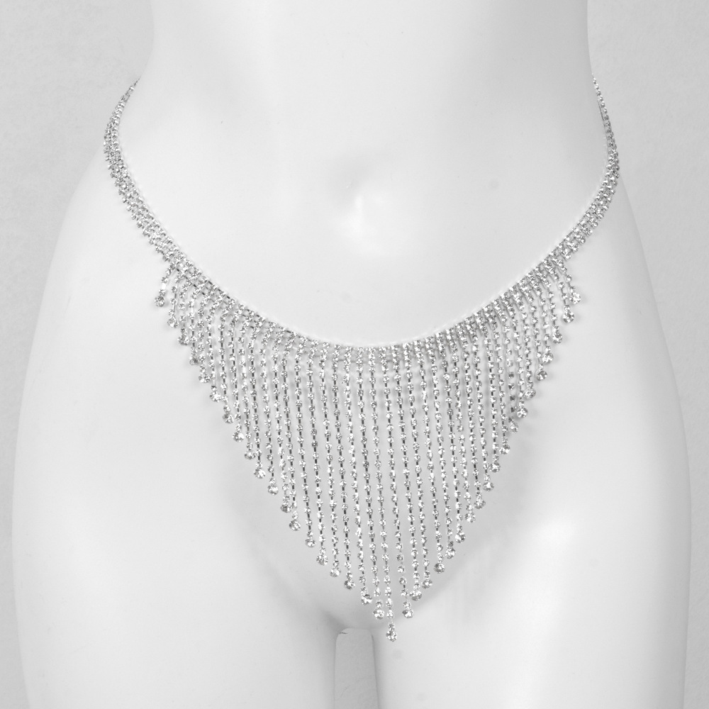 Sexy Strass Körperkette Bikini Bh Set Für Strand Mode_voghion.com