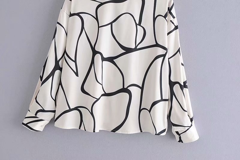 black and white abstract shirt  NSAM36303