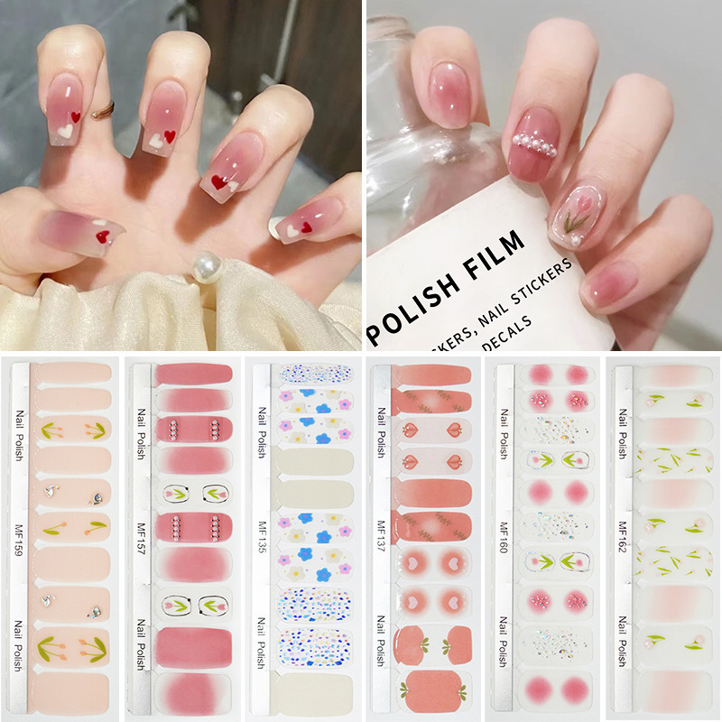 Popular Style Thin and Flexible Nail Polish Film Collection Mixed Batch Hand-Painted Tulip Nail Stickers One-Piece Wholesale Nail Full-Cover Stickers Popular Style Thin and Flexible Nail Polish Film Collection Mixed Batch Hand-Painted Tulip Nail Stickers One-Piece Wholesale Nail Full-Cover Stickers