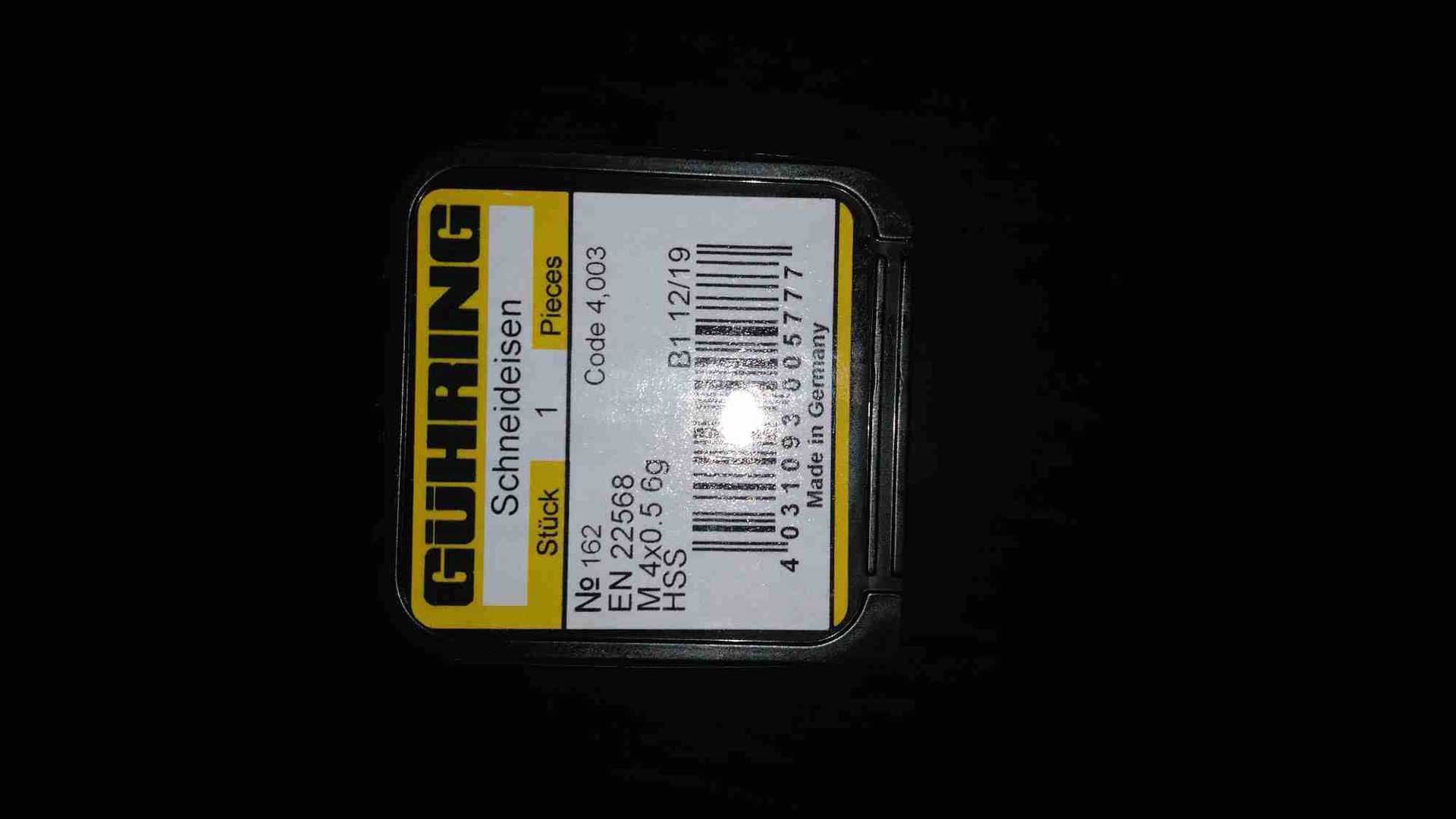 德国钴领细牙高速钢园板牙M4*0.5