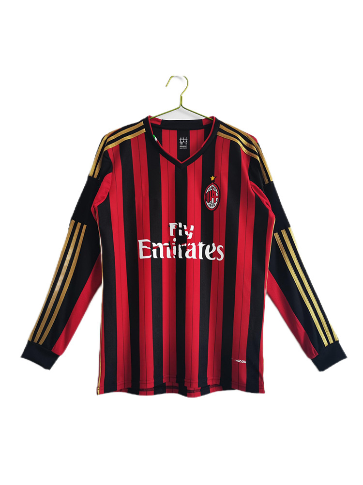 AC Milan Retro Champions League Manga larga No. 22 Camiseta de fútbol inglesa No. 9 Juego de camiseta de Inji