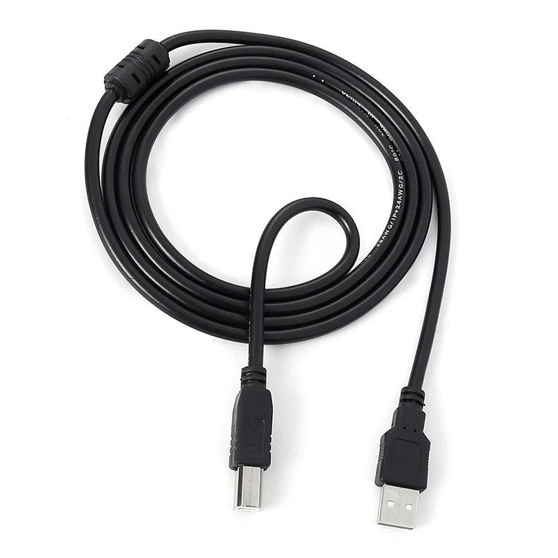 Кабель для USB-принтера, чёрный, квадратный разъём USB, длина 1.5 м / 3 м / 5 м, кабель данных для принтера