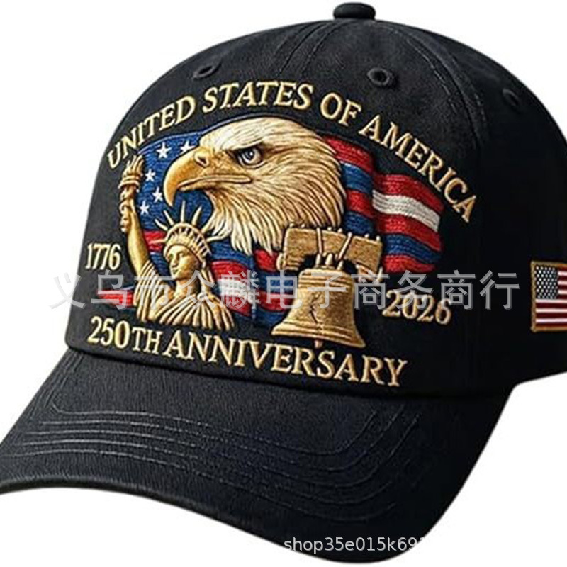 新款 250th Anniversary Cap  250周年刺绣纪念帽 户外绣花鸭舌帽|undefined