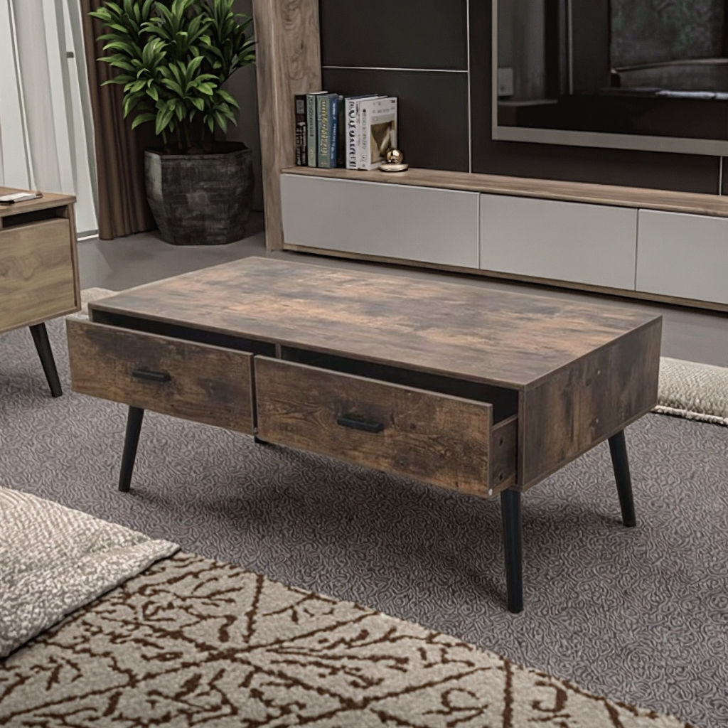 Amazon Cross-Border Coffee Table Living Room Tv Cabinet with Drawer Storage Light Luxury Modern Panel-Style Small Apartment Tv Cabinet