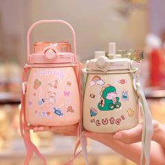 Large-capacity insulated cup, cute creative belly cup, trending cup, water cup, dual-use children's cup