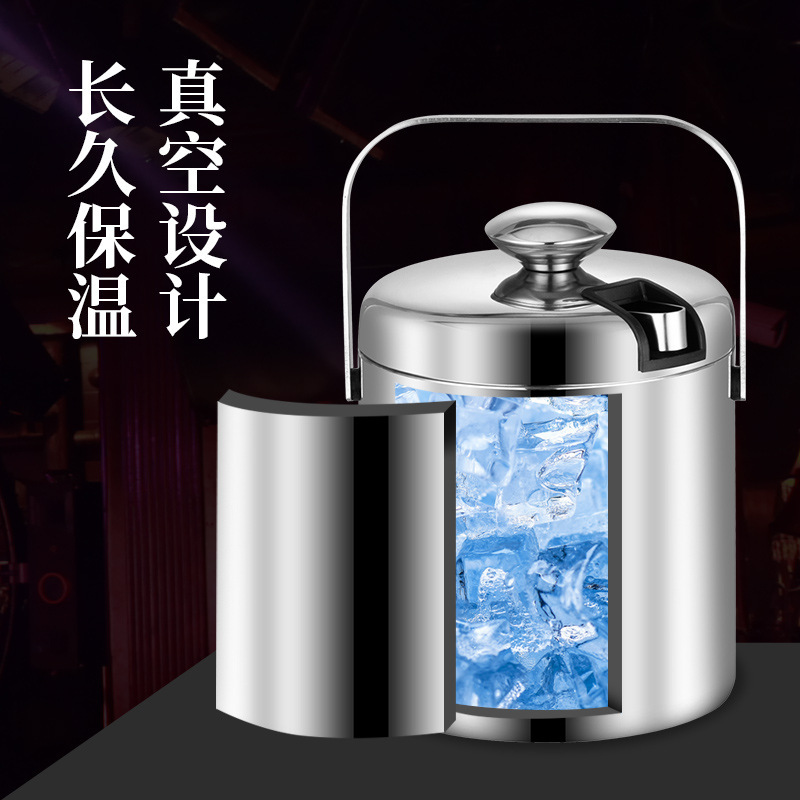 304 barril de hielo de acero inoxidable barril de champán barril de hielo portátil al aire libre bar de música bar ktv vino frío cerveza