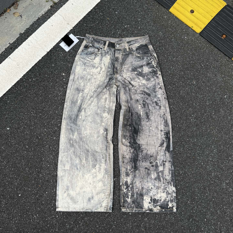 Full Range of Top-Tier Cross-Border Versions Ac2021M1981M2006M Micro-Flared Splatter Denim Jeans, Unisex Style Full Range of Top-Tier Cross-Border Versions Ac2021M1981M2006M Micro-Flared Splatter Denim Jeans, Unisex Style