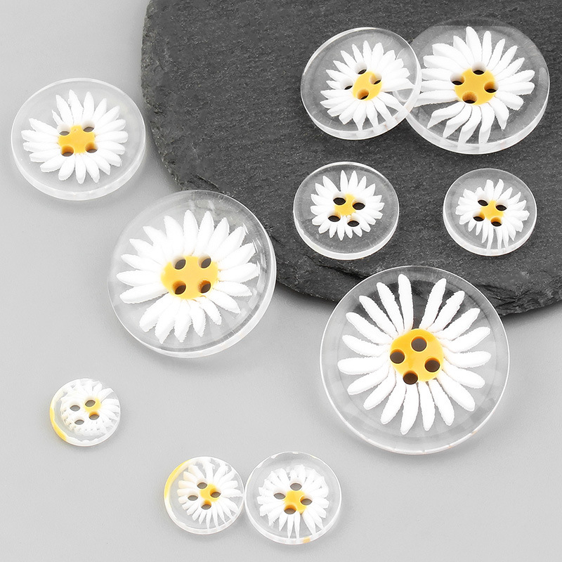 Little Daisy Button High-end Shirt Shirt Sweater Cardigan Women's Clothes Inner Button Top Neck Transparent Decorative Button Little Daisy Button High-end Shirt Shirt Sweater Cardigan Women's Clothes Inner Button Top Neck Transparent Decorative Button