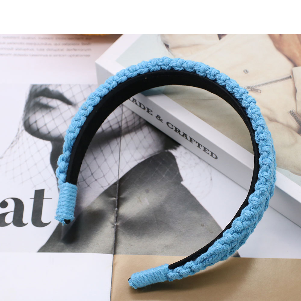 Vintage Style Solid Color Cotton Rope Hair Band display picture 3