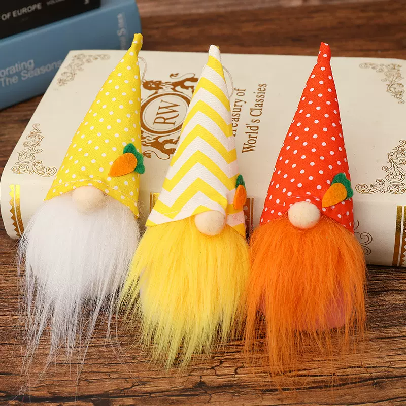 巧鼎跨境新款复活节装饰品创意复活节兔子挂件无脸公仔小挂件挂饰