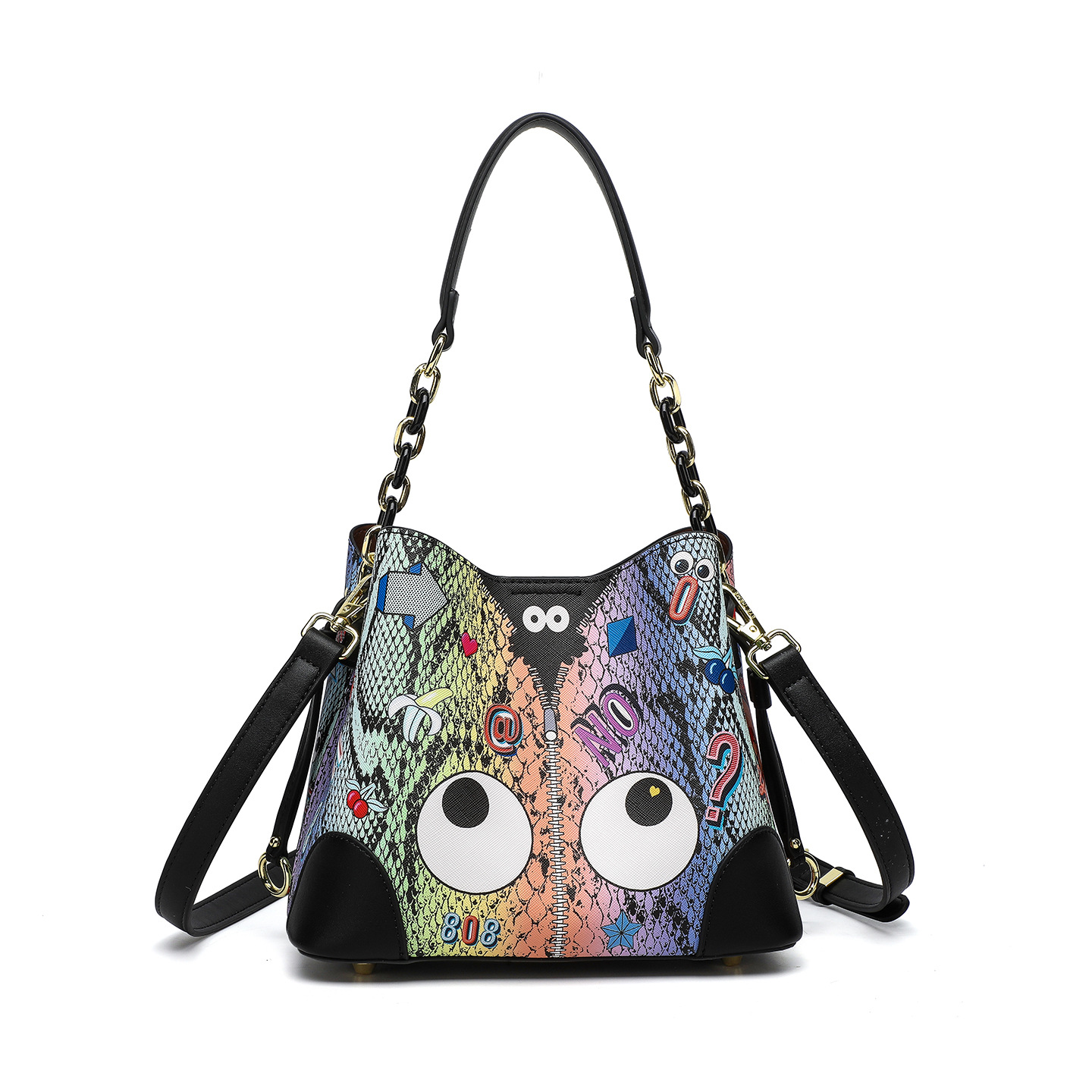 Bolso de mano de impresión de serpiente de alto nivel europeo y americano clásico de hebilla magnética bolso de precio único bolso de mujer 2741 - 1 #