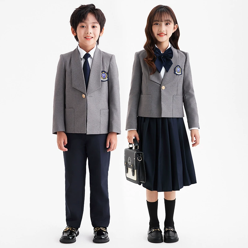 Осенний новый школьный стиль, детский сад, школьная форма для учащихся начальной школы, костюм, костюм, костюм, одежда, изготовитель прямых волос
