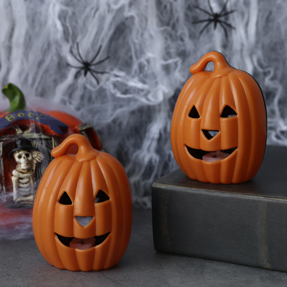 Halloween decoración calabaza luz diseño accesorios luminoso LED electrónica vela luz fantasma Festival suministros noche luz al por mayor