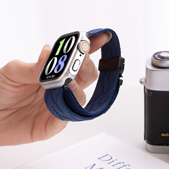 アップルのwatch腕時計のベルトを適用します。ナイロンiwatchはパラシュートのボタンの弾力性の新しい腕時計のベルトを編みます。