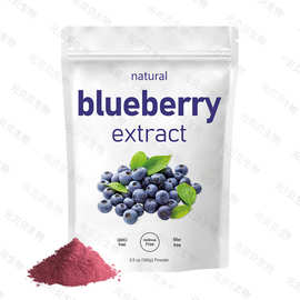 现货实拍蓝莓粉水溶固体饮料原料行业精选工厂批发蓝莓提取物跨境