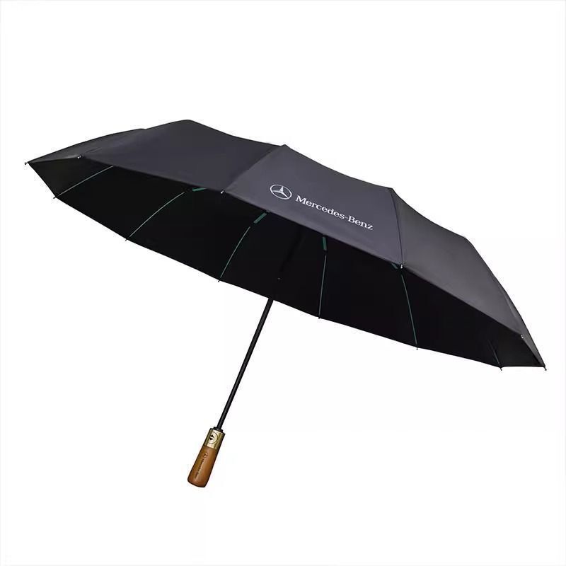 奔驰木柄雨伞原厂迈巴赫交车礼品全自动高M尔夫伞晴雨两用伞|undefined